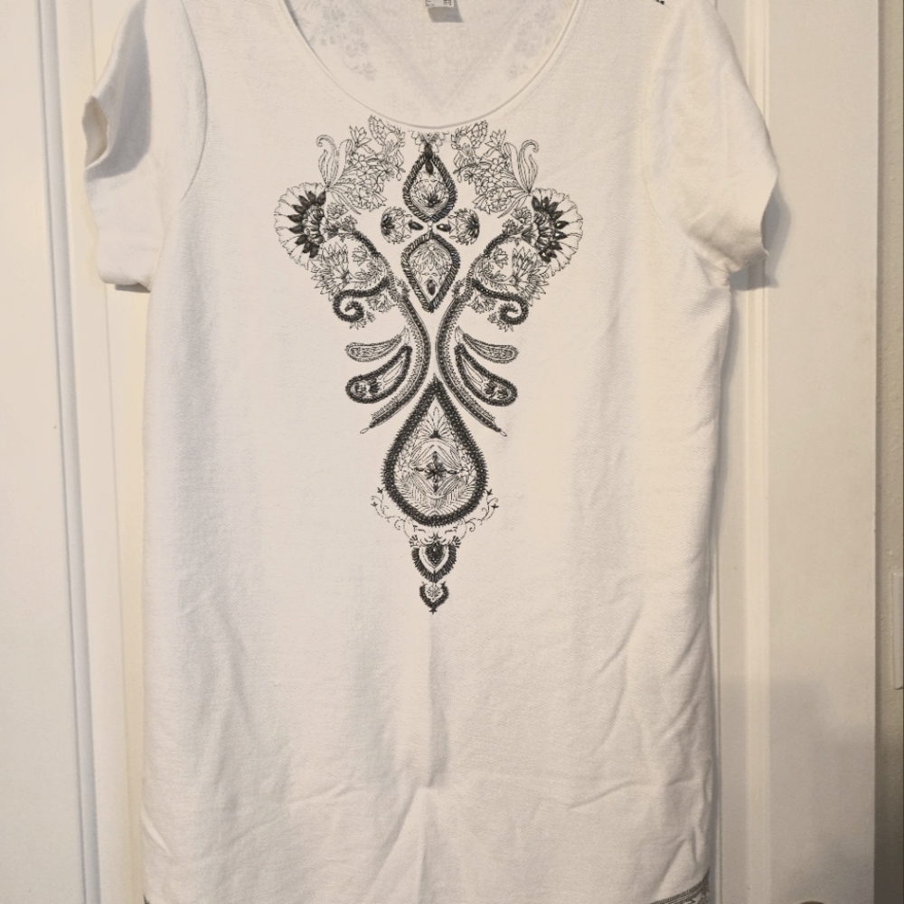 White beaded dress